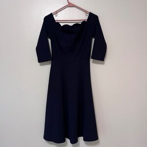 Navy Blue Midi Dress Size Small